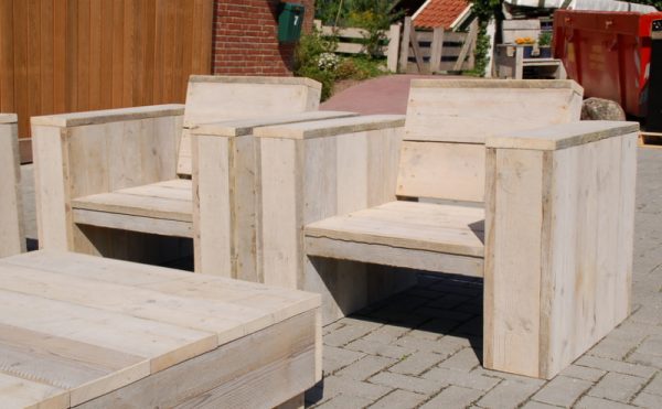 steigerhouten loungeset Wide Ie