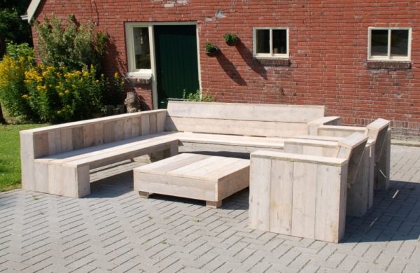 steigerhouten loungeset Wide Ie