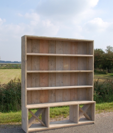 Steigerhouten wijn/boekenkast Alde Lunen