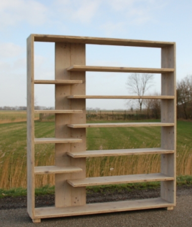 Steigerhouten boekenkast Pomprak