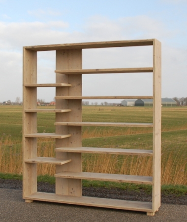 Steigerhouten boekenkast Pomprak