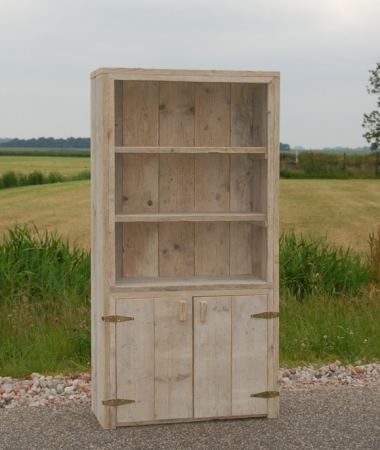 Steigerhouten boekenkast Tjonger