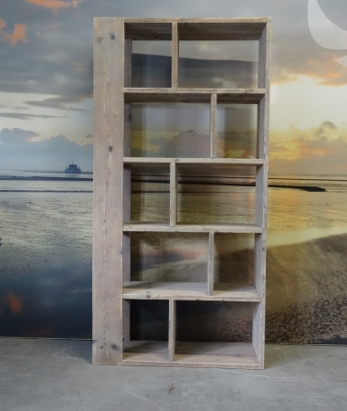 Steigerhouten boekenkast Nauwe Gracht