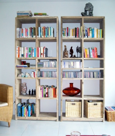 Steigerhouten kubuskast Zwette