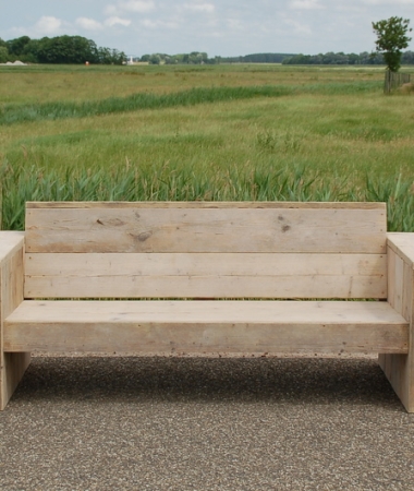 Steigerhouten loungebank Alde Lunen.