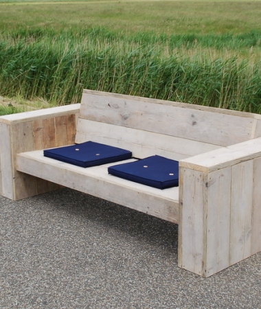 Steigerhouten loungebank Alde Lunen.