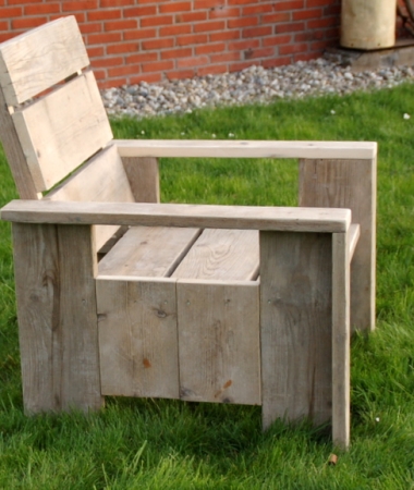 Steigerhouten relax stoel Swadde